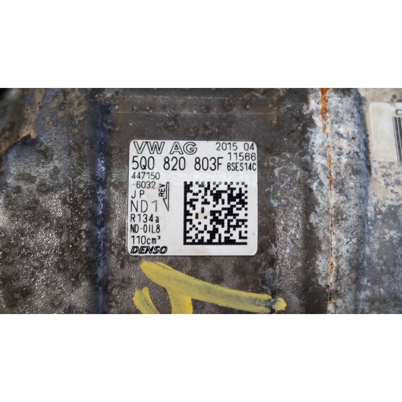 Recambio de compresor aire acondicionado para volkswagen golf vii (5g1, bq1, be1, be2) 2.0 tdi referencia OEM IAM 5Q0820803F  
