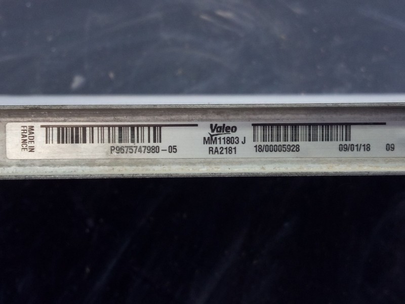 Recambio de radiador agua para peugeot 5008 ii (mc_, mj_, mr_, m4_) 1.5 bluehdi 130 (mcyhzj, mcyhzr, mcyhzx) referencia OEM IAM 