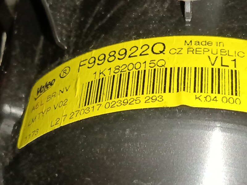 Recambio de ventilador calefaccion para audi q3 (8ub, 8ug) 2.0 tdi quattro referencia OEM IAM 1K1820015Q  