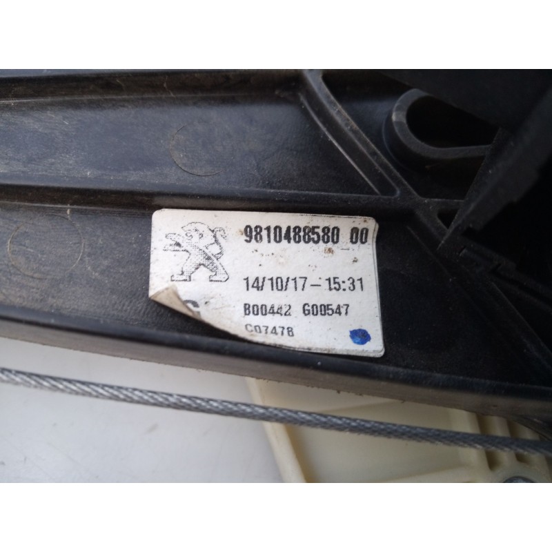 Recambio de elevalunas trasero izquierdo para peugeot 3008 suv referencia OEM IAM 981048858000  