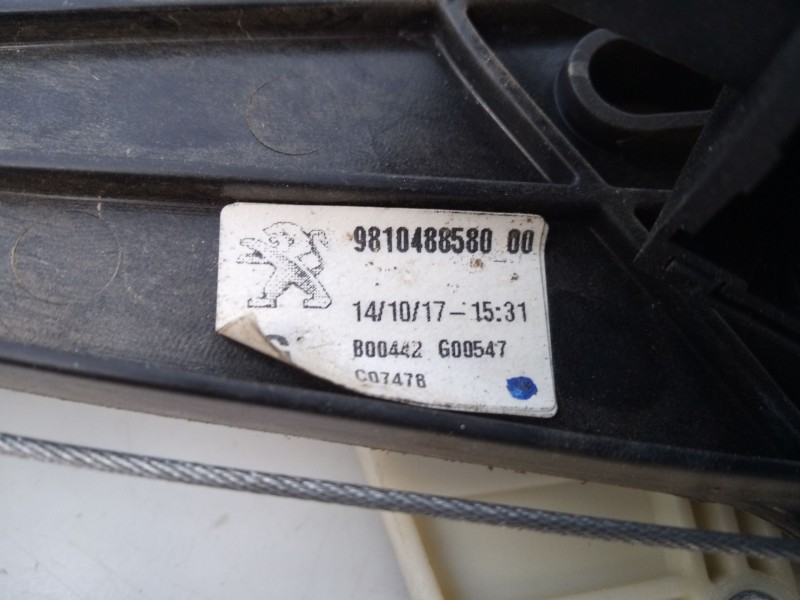 Recambio de elevalunas trasero izquierdo para peugeot 3008 suv referencia OEM IAM 981048858000  