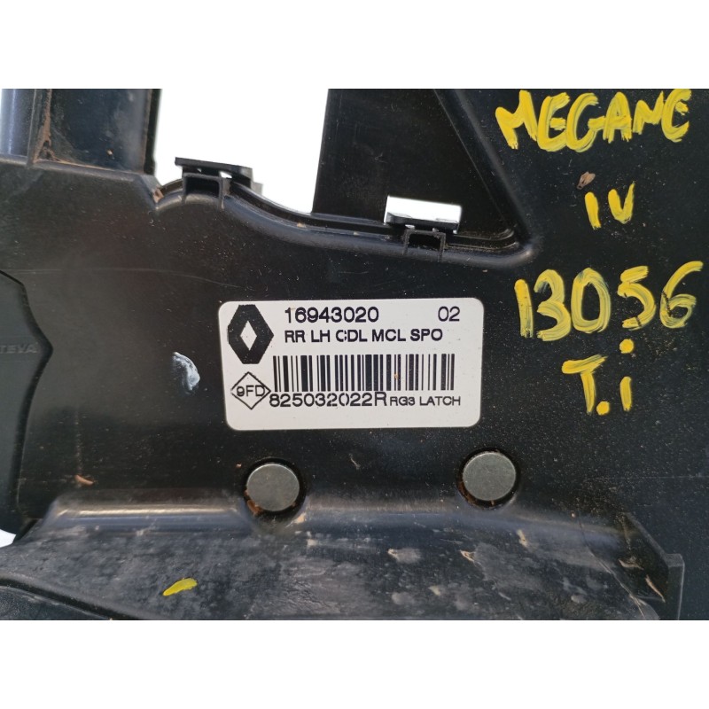 Recambio de cerradura puerta trasera izquierda para renault megane iv berlina 5p 1.2 tce energy referencia OEM IAM   