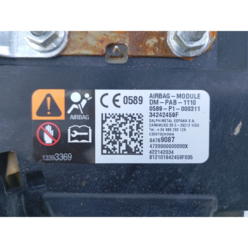Recambio de airbag delantero derecho para opel insignia insignia b grand sport z18 referencia OEM IAM   