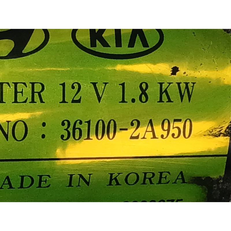 Recambio de motor arranque para kia carens iv van (a4) crdi referencia OEM IAM   