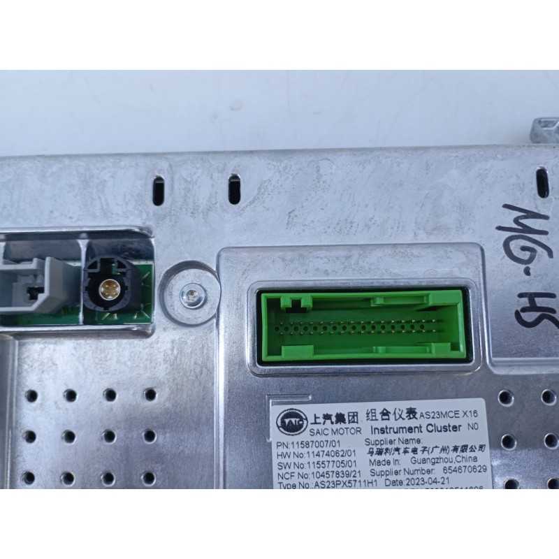Recambio de cuadro instrumentos para mg mg hs (as23) 1.5 t (sas23) referencia OEM IAM 654670629 11587007 