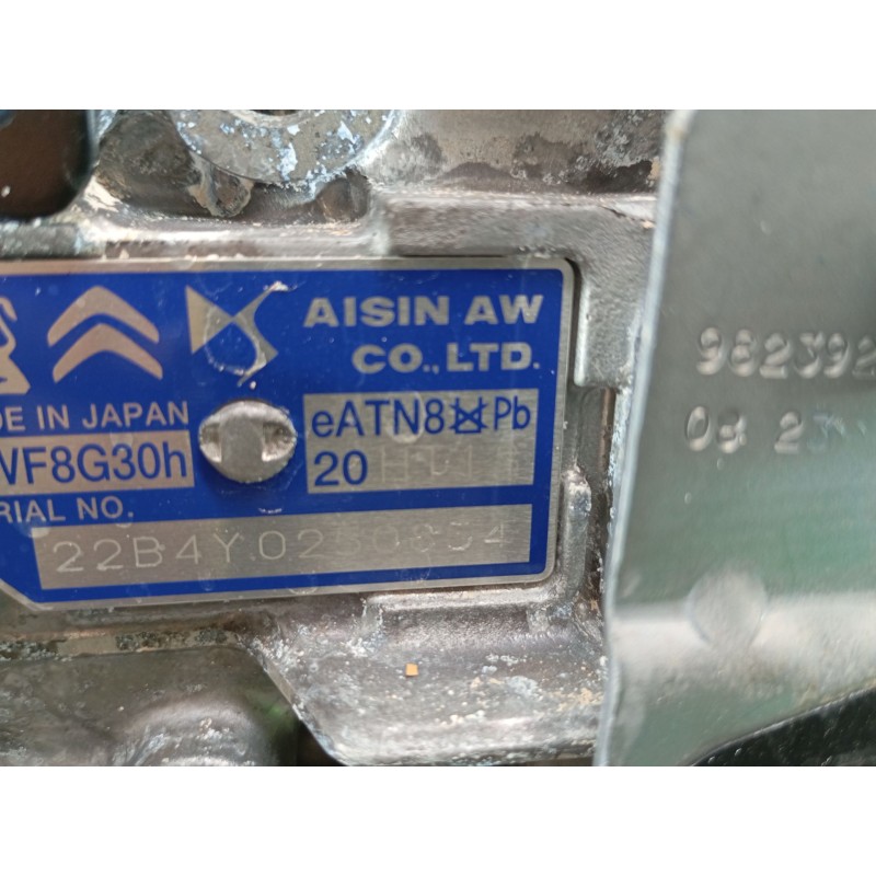 Recambio de caja cambios para ds ds 4 ii (fr_, fb_, f3_) e-tense 225 (f3dgzt) referencia OEM IAM 20HT20 0250854G 