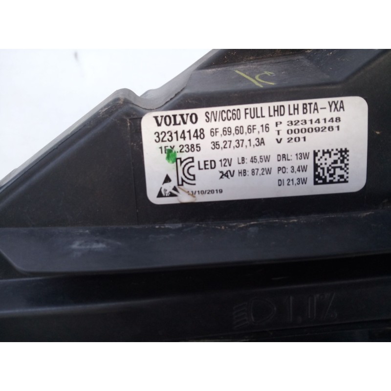 Recambio de faro izquierdo xenon para volvo volvo s60 t4 referencia OEM IAM 32314148  