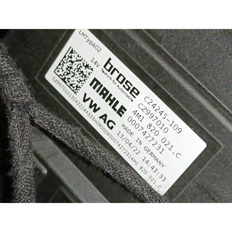 Recambio de ventilador calefaccion para porsche cayenne coupe (9yb) 3.0 e-hybrid awd referencia OEM IAM 4M1820021C  