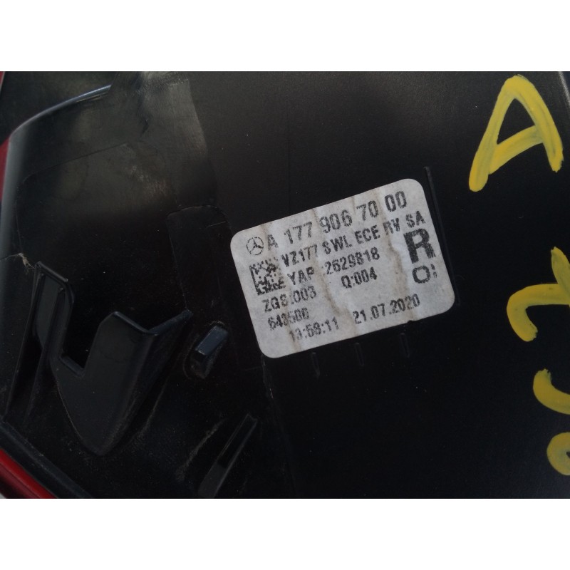 Recambio de piloto trasero derecho para mercedes-benz clase a sedán (v177) a 250 e (177.186) referencia OEM IAM   