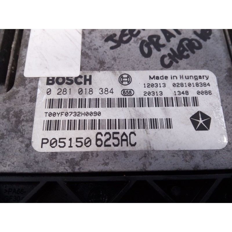 Recambio de centralita motor uce para jeep grand cherokee iv (wk, wk2) 3.0 crd v6 4x4 referencia OEM IAM P05150625AC 0281018384 