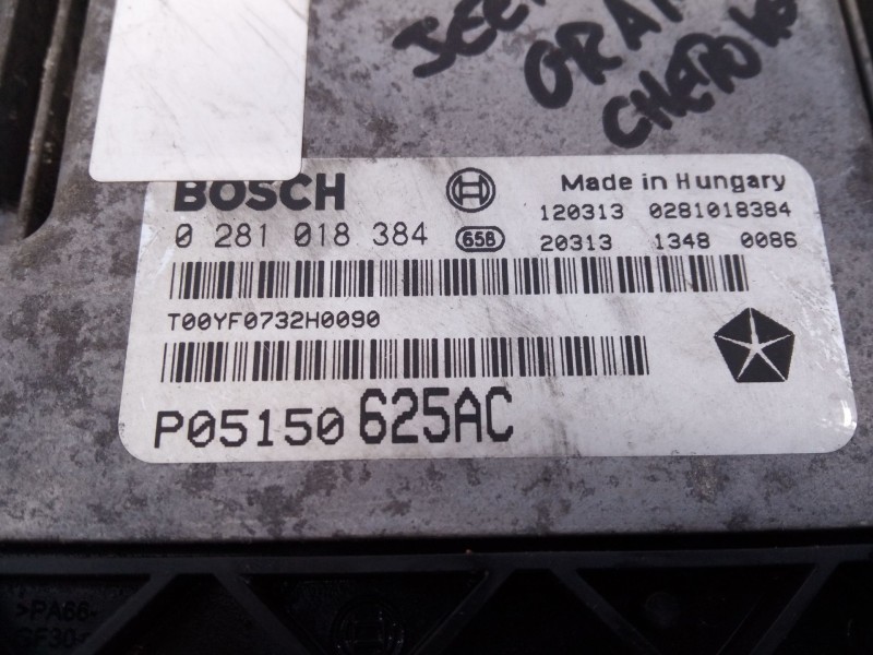 Recambio de centralita motor uce para jeep grand cherokee iv (wk, wk2) 3.0 crd v6 4x4 referencia OEM IAM P05150625AC 0281018384 