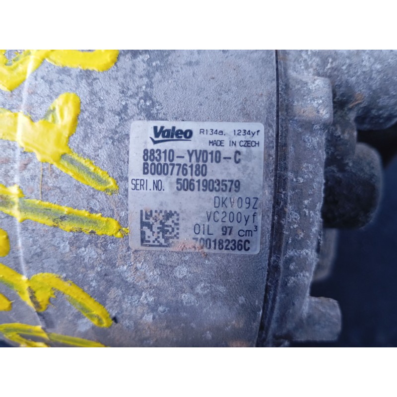 Recambio de compresor aire acondicionado para toyota aygo (_b4_) 1.0 (kgb40) referencia OEM IAM 88310YV10C 8000776180 