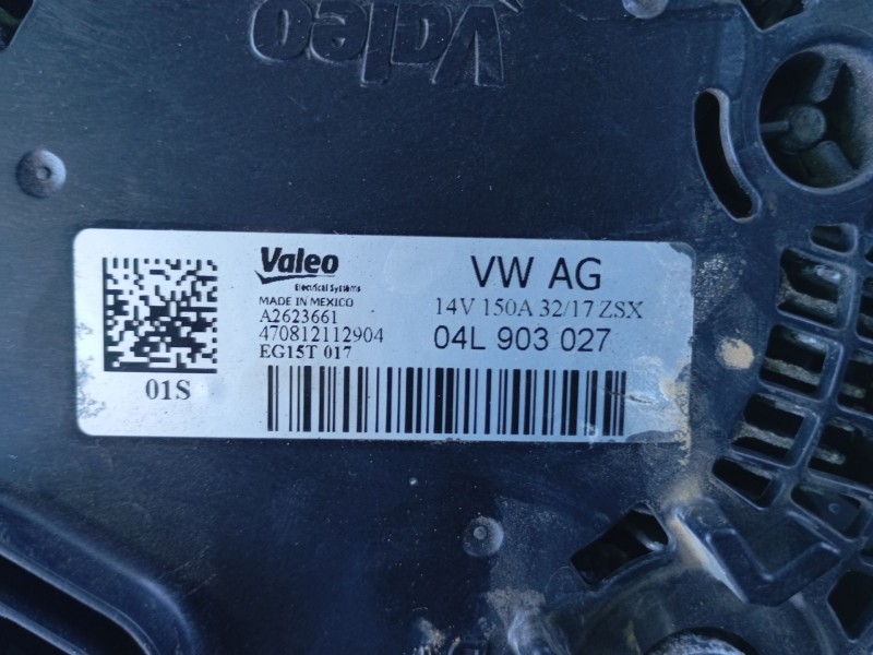 Recambio de alternador para audi q5 (fyb, fyg) 2.0 tdi quattro referencia OEM IAM 04L903027 A2623661 