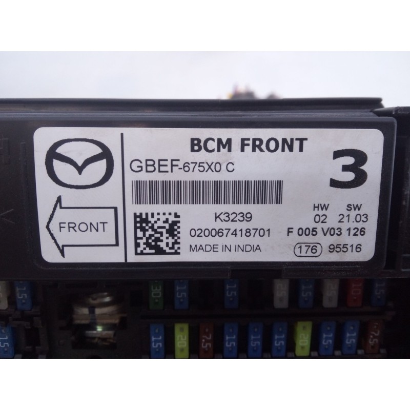 Recambio de caja reles / fusibles para mazda cx-5 (kf) 2.0 referencia OEM IAM GBEF675X0C  