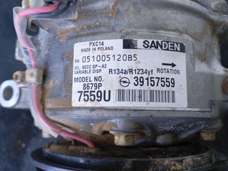 Recambio de compresor aire acondicionado para opel insignia insignia b grand sport z18 referencia OEM IAM   