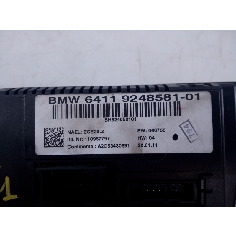Recambio de mando climatizador para bmw x1 (e84) sdrive 18d referencia OEM IAM 64119248581-01 BH924858101 