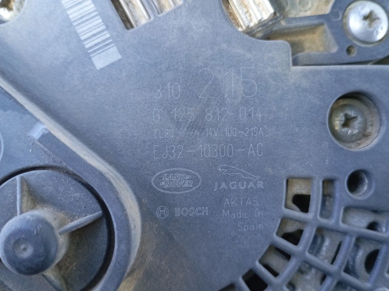 Recambio de alternador para land rover range rover evoque (l538) 2.2 d 4x4 referencia OEM IAM 0125812014 310215 