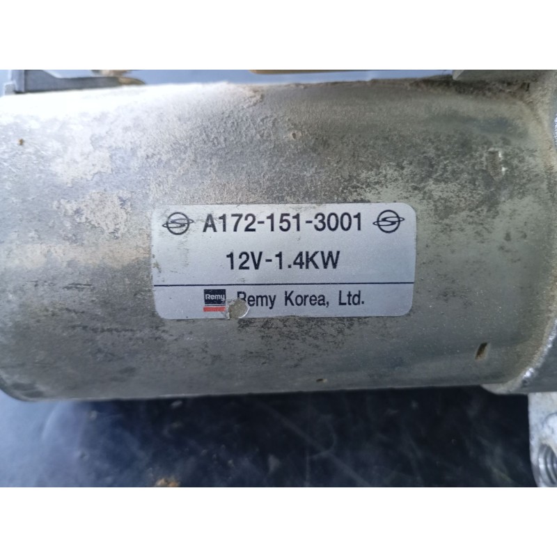 Recambio de motor arranque para ssangyong korando crystal referencia OEM IAM A172-151-3001  