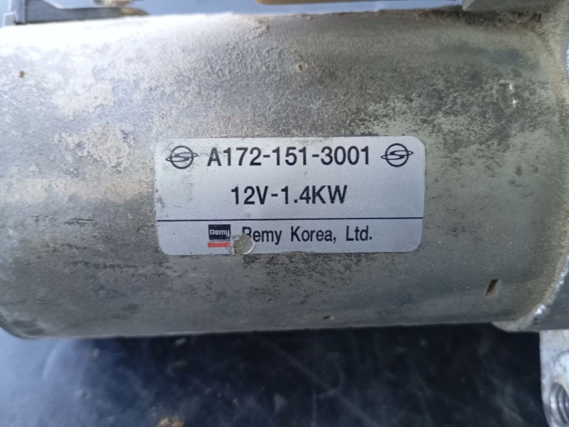 Recambio de motor arranque para ssangyong korando crystal referencia OEM IAM A172-151-3001  