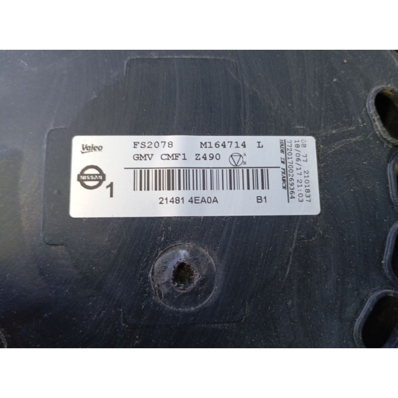 Recambio de electroventilador para nissan qashqai (j11) 1.2 16v cat referencia OEM IAM FS2078 M164714L 