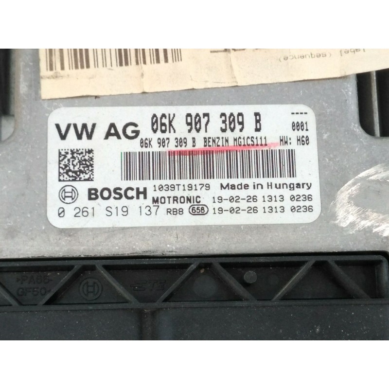 Recambio de centralita motor uce para volkswagen tiguan allspace (bw2, bj2) 2.0 tsi 4motion referencia OEM IAM 06K907309B 0261S1