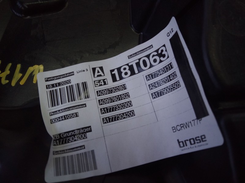 Recambio de elevalunas trasero derecho para mercedes-benz clase a sedán (v177) a 250 e (177.186) referencia OEM IAM   