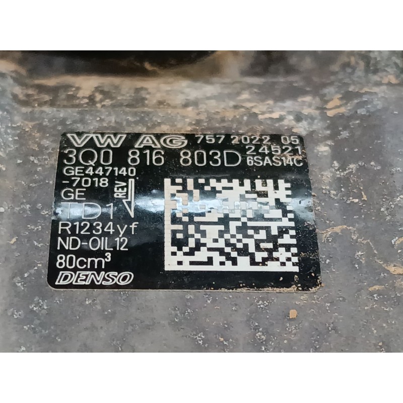Recambio de compresor aire acondicionado para volkswagen tiguan (ad1, ax1) 2.0 tdi referencia OEM IAM 3Q0816803D  