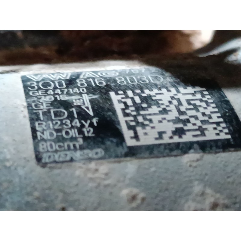 Recambio de compresor aire acondicionado para skoda karoq (nu7, nd7) 1.5 tsi referencia OEM IAM 3Q0816803D  