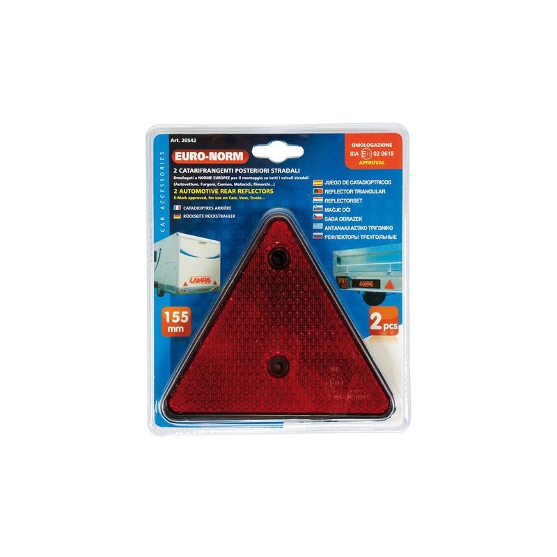 Recambio de accesorios auto para universal piloto reflectores triangulares rojos 160 mm 2 piezas referencia OEM IAM LAM20542 NUE