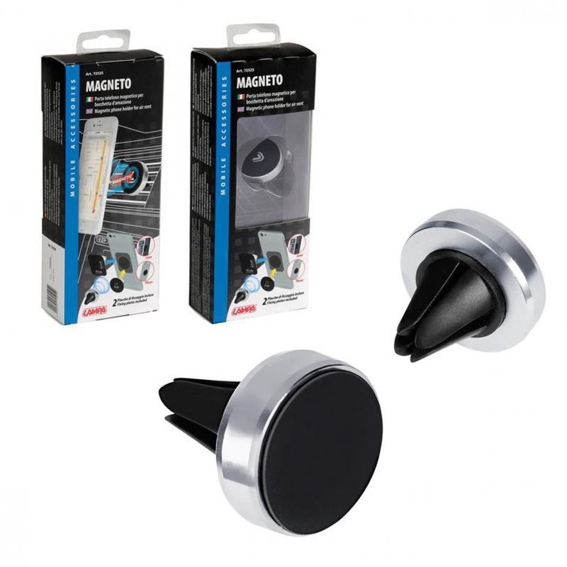 Recambio de accesorios auto para universal accesorios soporte para telefono magnetico con clip para rejilla aluminio n referenci