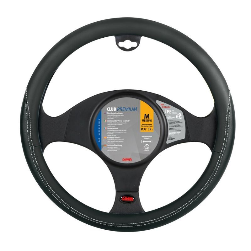 Recambio de accesorios auto para universal funda y parasol funda volante club premium negro negro 37-39 cm talla m referencia OE