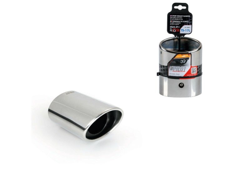 Recambio de accesorios auto para universal acc. tienda tubo de escape acero inox ts-17 ovalado diam 43-58 mm referencia OEM IAM 