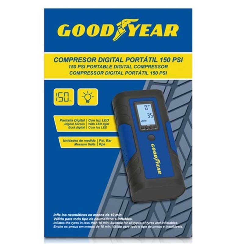 Recambio de accesorios auto para universal tienda compresor portatil digital 150 psi goodyear referencia OEM IAM GOD0019 NUEVO T