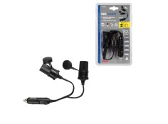 Recambio de accesorios auto para universal tienda enchufe mechero 2 tomas cable 18 cm con tapas 12/24v referencia OEM IAM LAM390