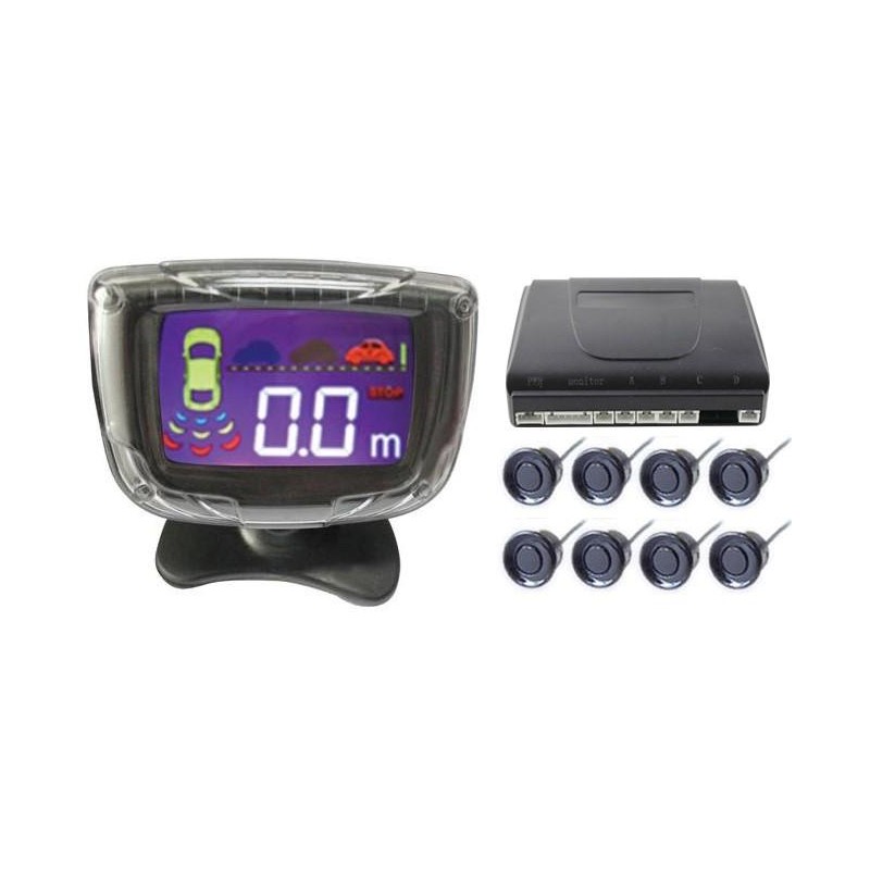 Recambio de accesorios auto para universal acc.electricos kit sensor marcha atras 4 ant.+ 4 post.+ display 12v referencia OEM IA