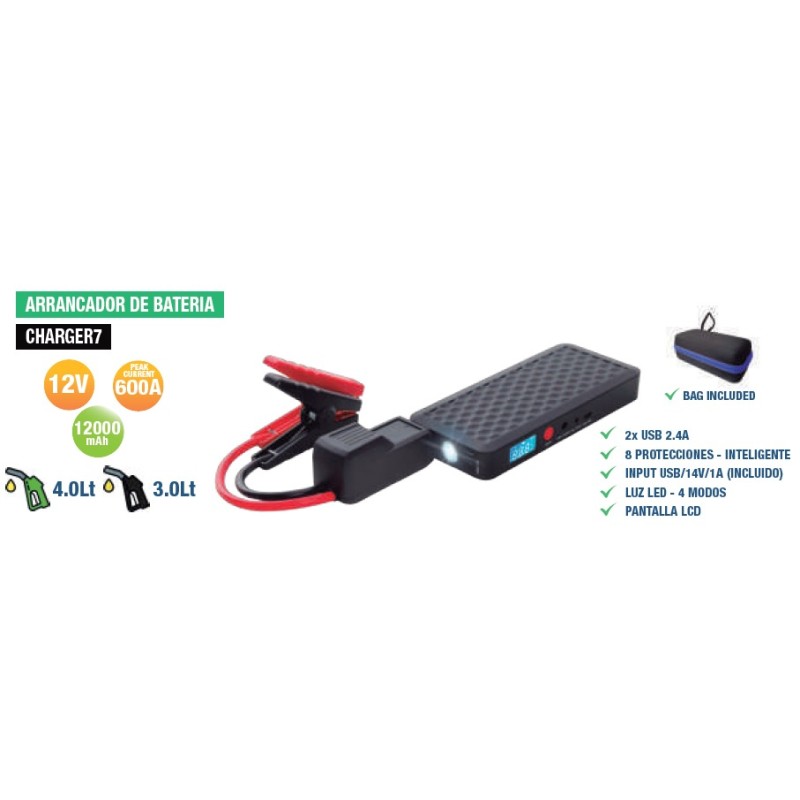 Recambio de accesorios auto para universal acc.electricos arrancador / mini booster 12000mah 12v referencia OEM IAM CHARGER7 NUE