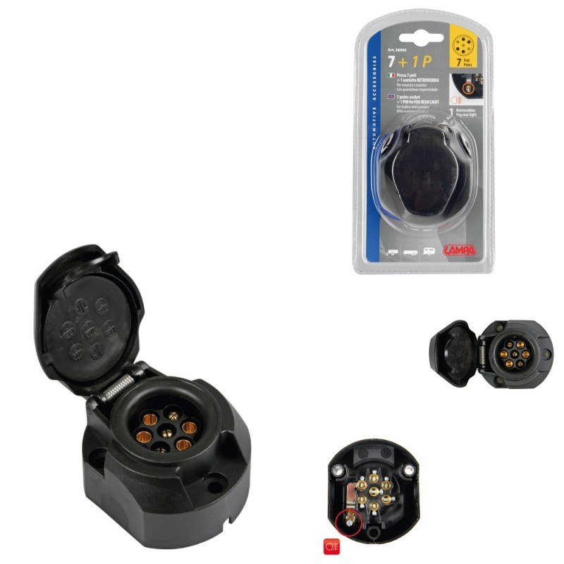 Recambio de accesorios auto para universal acc.electricos enchufe para camiones y caravanas 7 polos referencia OEM IAM LAM38985 