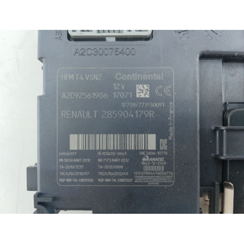 Recambio de antirrobo para renault captur i (j5_, h5_) 1.5 dci 90 referencia OEM IAM 285904179R  