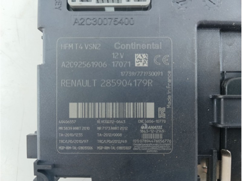 Recambio de antirrobo para renault captur i (j5_, h5_) 1.5 dci 90 referencia OEM IAM 285904179R  