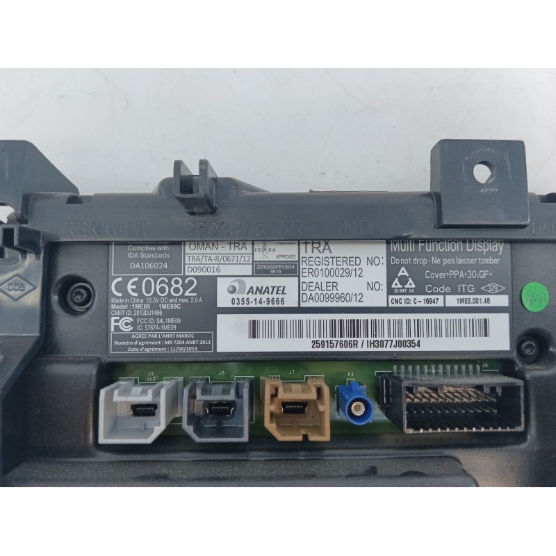 Recambio de sistema navegacion gps para renault captur i (j5_, h5_) 1.5 dci 90 referencia OEM IAM 259157606R R0411174 