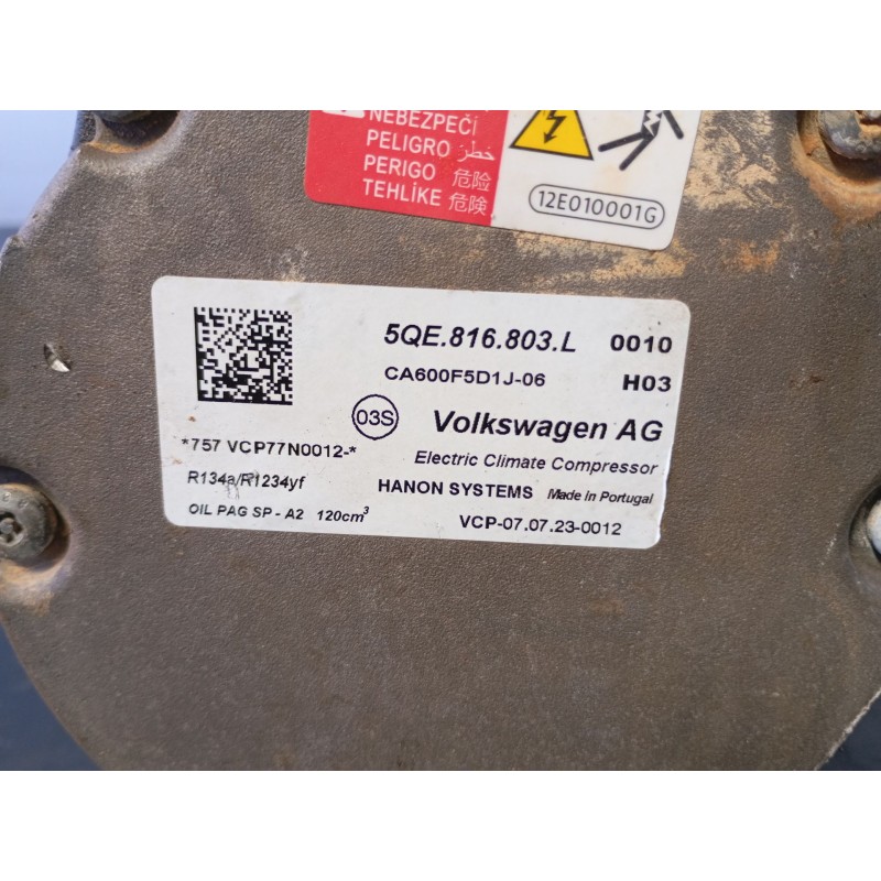 Recambio de compresor aire acondicionado para audi q3 sportback (f3n) 45 tfsi e referencia OEM IAM 5QE816803L  