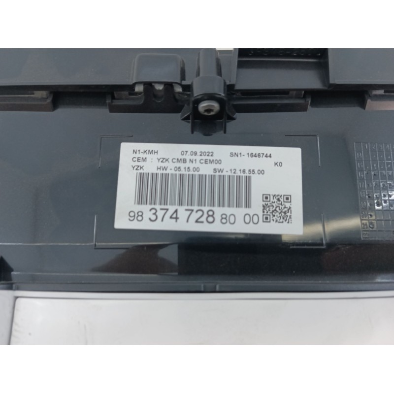 Recambio de cuadro instrumentos para fiat scudo furgoneta 2.0 multijet 145 (506) referencia OEM IAM 98374728  