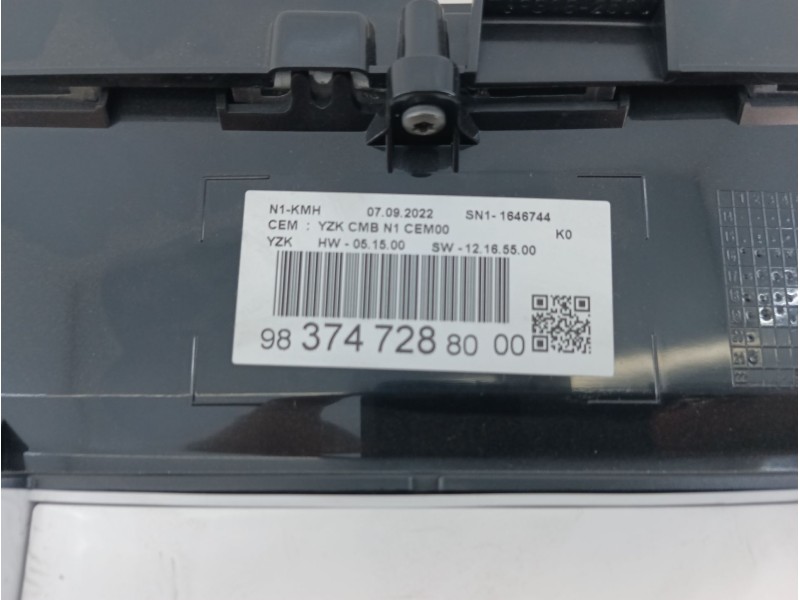 Recambio de cuadro instrumentos para fiat scudo furgoneta 2.0 multijet 145 (506) referencia OEM IAM 98374728  