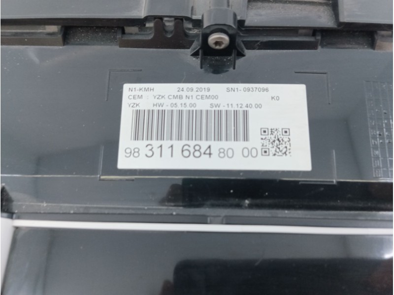 Recambio de cuadro instrumentos para citroën jumpy iii furgoneta (v_) 1.5 bluehdi 100 referencia OEM IAM 98311684  