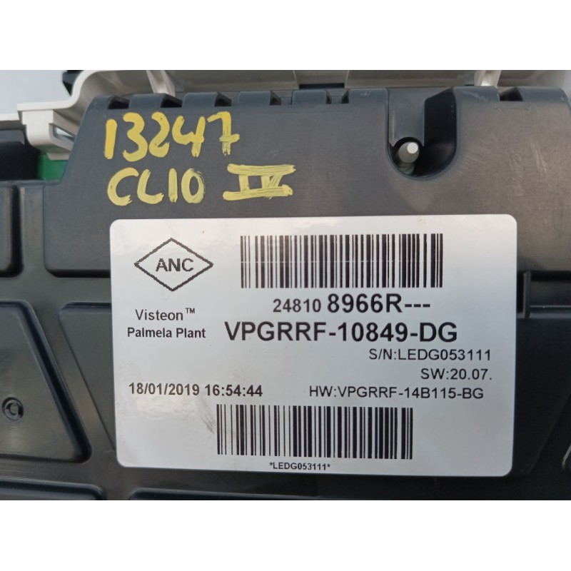 Recambio de cuadro instrumentos para renault clio iv (bh_) 1.5 dci 90 referencia OEM IAM 248108966R  