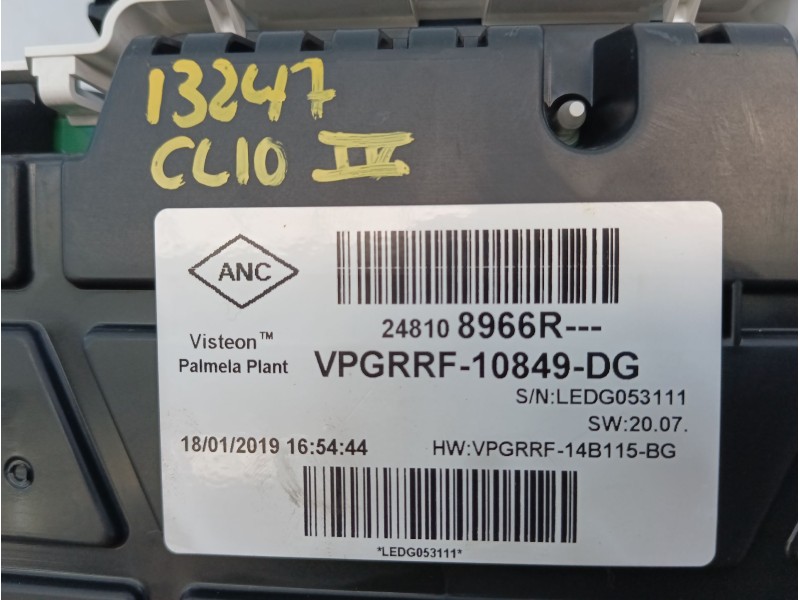 Recambio de cuadro instrumentos para renault clio iv (bh_) 1.5 dci 90 referencia OEM IAM 248108966R  