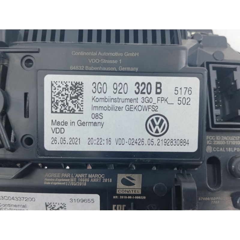Recambio de cuadro instrumentos para volkswagen tiguan (ad1, ax1) 2.0 tdi 4motion referencia OEM IAM 3G0920320B  