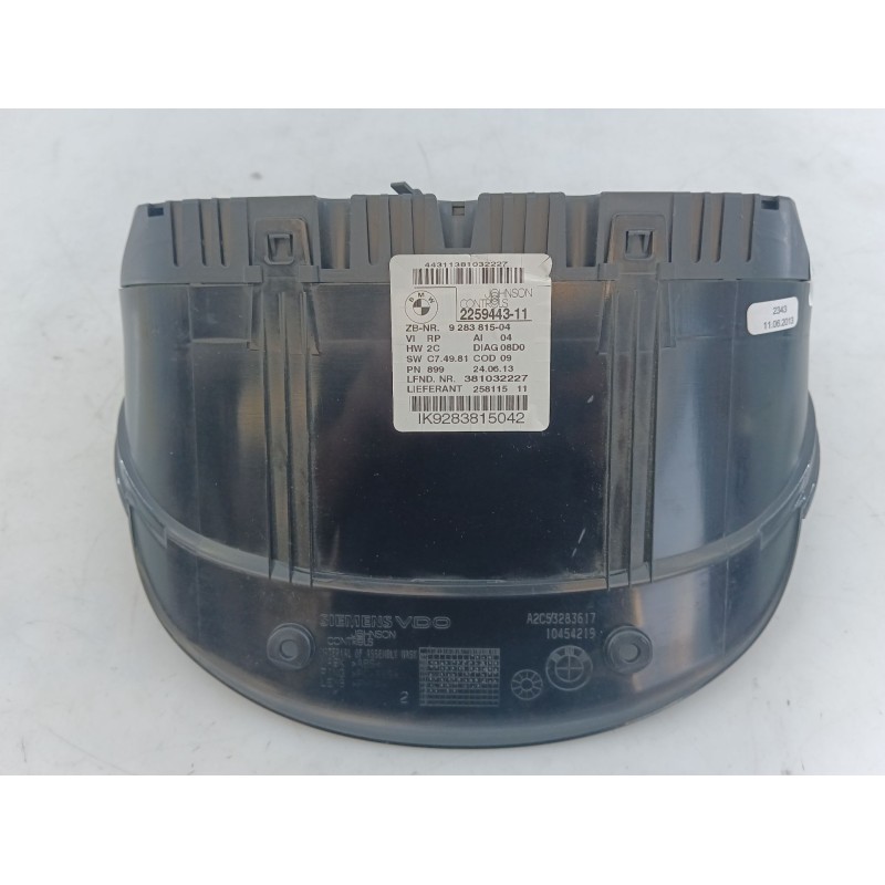 Recambio de cuadro instrumentos para bmw x1 (e84) sdrive 18 d referencia OEM IAM 225944311 381032227 