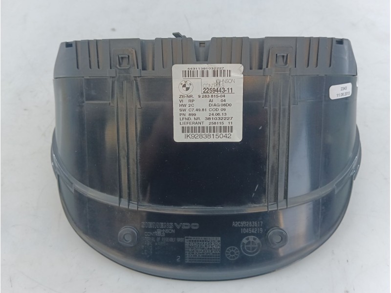 Recambio de cuadro instrumentos para bmw x1 (e84) sdrive 18 d referencia OEM IAM 225944311 381032227 