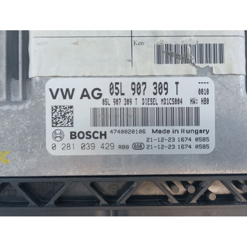 Recambio de centralita motor uce para volkswagen t-roc (a11, d11) 2.0 tdi scr referencia OEM IAM 05L907309T  